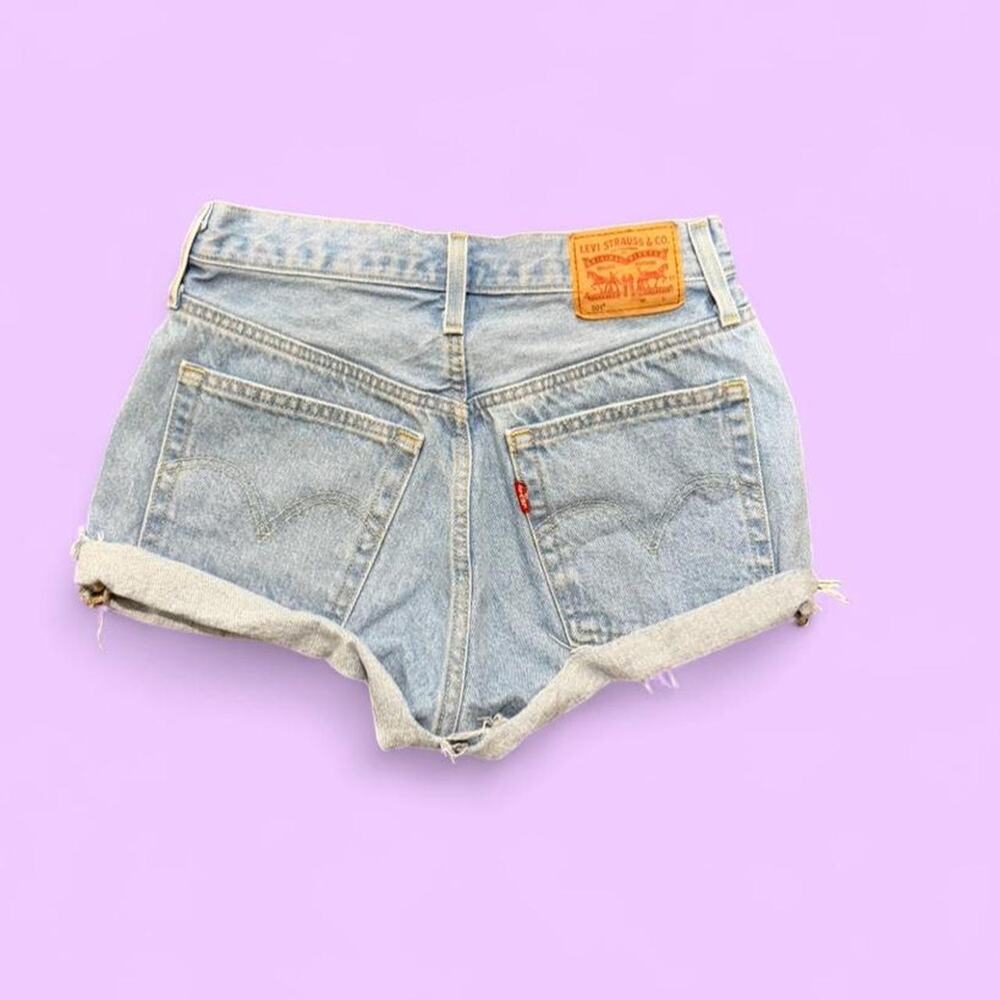 Levis 501 high rise denim shorts
